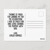 Funny Festive Fiesta Piñata Party Vielen Dank Postkarte (Rückseite)