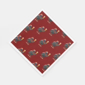 Funny Festive Grouse with Beer Christmas Napkins Serviette (Ecke)