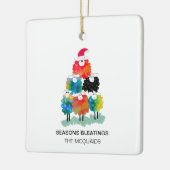Funny & Festive Holiday Sheep Saisons Bleatings Keramikornament (Links)