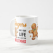 Funny Festive Joke Gingers Foto Weihnachten Kaffeetasse (Vorderseite Links)