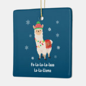Funny Festive Llama Pub Weihnachten Keramikornament (Links)