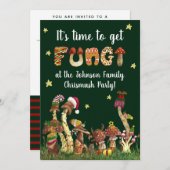 Funny Festive Mushroom Pub Familie Weihnachten Par Einladung (Vorne/Hinten)