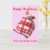 Funny Festive Pigs in Blankets Christmas Animal Lo Karte (Gelbe Blume)