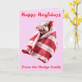 Funny Festive Pigs in Blankets Christmas Animal Lo Karte (Gelbe Blume)