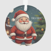 Funny Festive Santa Ho Ho! Christmas Acrylic Ornament (Rückseite)