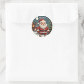 Funny Festive Santa Ho Ho Merry Christmas Sticker (Tasche)