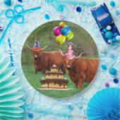 Funny Festive Steer Barnyard Papierplatte Pappteller (Party)
