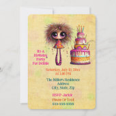 Funny & Festive Whimsical Birthday Girl Einladung (Vorderseite)