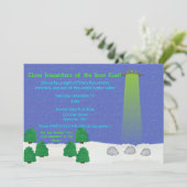 Funny & Festive Winter Party-Snow and Aliens Einladung (Stehend Vorderseite)