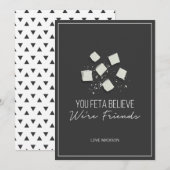 Funny Feta Friends Valentine Liebe Käse Karte (Vorne/Hinten)