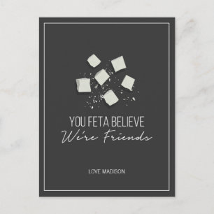 Funny Feta Friends Valentine Liebe Käse Postkarte