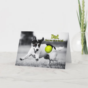Funny Fetch Jack Russell Dog Fathers Day Karte