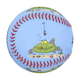 Funny Fett hungriger grüner Cartoon Baseball