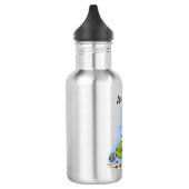 Funny Fett hungriger grüner Cartoon Edelstahlflasche (Links)