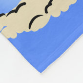 Funny Fett hungriger grüner Cartoon Fleecedecke (Ecke)