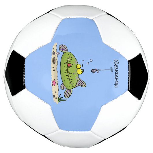 Funny Fett hungriger grüner Cartoon Fußball (Gedreht)