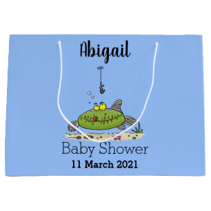 Funny Fett hungriger grüner Cartoon Große Geschenktüte