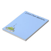 Funny Fett hungriger grüner Cartoon Notizblock (Rotiert)