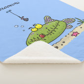 Funny Fett hungriger grüner Cartoon Sherpadecke (3/4)