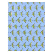 Funny Fett hungriger grüner Cartoon Tischdecke (Vorderseite)