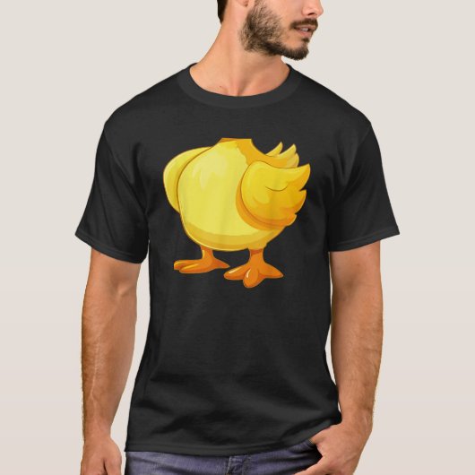 Funny Fett niedlich gelbe Ente Körper Tracht hallo T-Shirt (Vorderseite)
