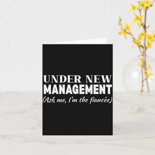 Funny Fiancee Under New Management Matching Fiance Karte (Gelbe Blume)