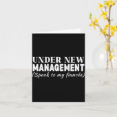 Funny Fiancee Under New Management Matching Fiance Karte (Gelbe Blume)