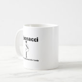 Funny Fibonacci bildete Körper Übergewicht Fettlei Kaffeetasse (Vorderseite Links)