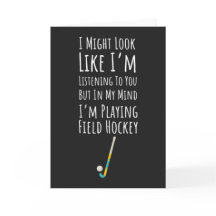 Funny Field Hockey Cards Team Player Sports Coach