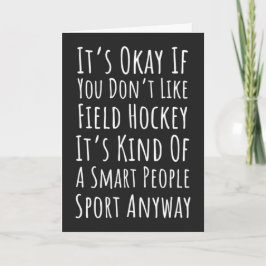 Funny Field Hockey Cards Team Sports Player Karte