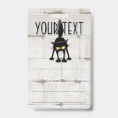 Funny Fierce Black Cat Cartoon Ausweis (Vorderseite)