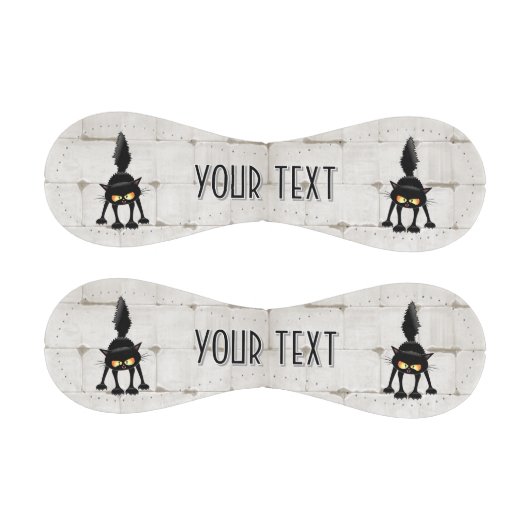 Funny Fierce Black Cat Cartoon  Baseball (Paneele)