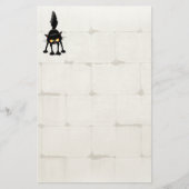 Funny Fierce Black Cat Cartoon  Briefpapier (Vorderseite)