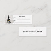 Funny Fierce Black Cat Cartoon Mini Visitenkarte (Vorne/Hinten)