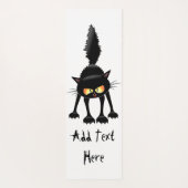 Funny Fierce Black Cat Cartoon Yogamatte (Rückseite)