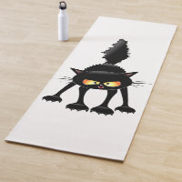 Funny Fierce Black Cat Cartoon