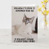 Funny Fierce Cat Birthday Grußkarte Karte (Gelbe Blume)