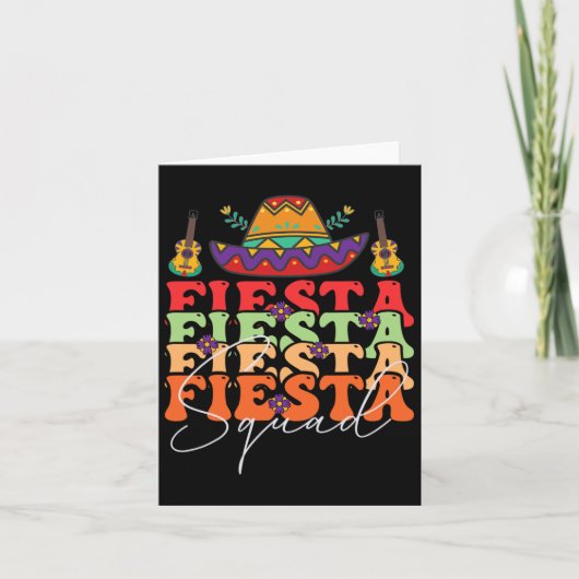 Funny Fiesta Squad Cinco De Mayo Mexican Party Cin Karte (Vorderseite)