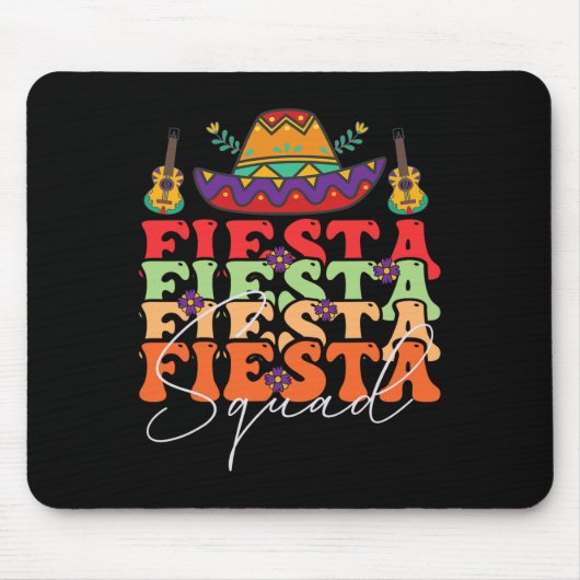 Funny Fiesta Squad Cinco De Mayo Mexican Party Cin Mousepad (Vorne)