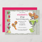 Funny Fiesta zum Geburtstag Einladung (Vorne/Hinten)