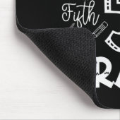 Funny Fifth Grade Doodle Tygraphy Birthday Design  Mousepad (Ecke)