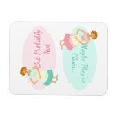 Funny Fifties Hausfrau Geschirrspülmaschine Magnet (Horizontal)