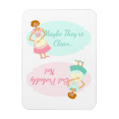 Funny Fifties Hausfrau Geschirrspülmaschine Magnet (Vertikal)