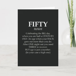 Funny Fiftieth Birthday Cards 50th Hilarious Humor Karte