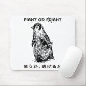 Funny Fight or Flight Meme Pinguin mit Knife Mousepad (Mit Mouse)