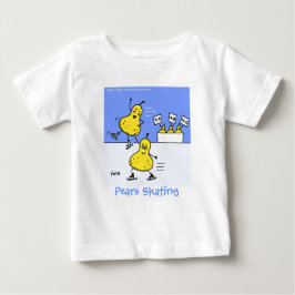 Funny Figure Skaters Niedlich Cartoon Birnen Skate Baby T-shirt