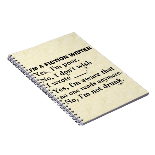 Funny Fiktion Writer Anssheet Notizblock (Rechte Seite)