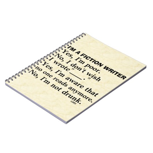 Funny Fiktion Writer Anssheet Notizblock (Linke Seite)