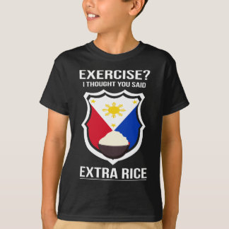 Funny Filipina Filipino Food Joke Rice Philippinen T-Shirt