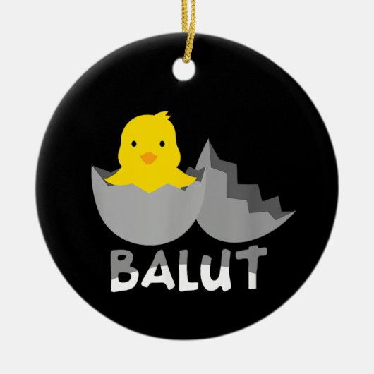 Funny Filipino Balut Keramik Ornament (Vorne)
